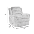 Oxy Swivel Manual Reclining Chair- Foam Pillow Arms- Gray Microfiber