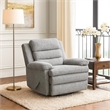 Oxy Swivel Manual Reclining Chair- Foam Pillow Arms- Gray Microfiber