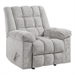 Winy Manual Rocker Reclining Chair- Pillow Grid Tufted Gray Chenille