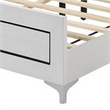 Queen Bedroom Set-White-Storage Bed with Drawers-3-Piece Set-Bed-Two Nightstand