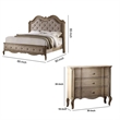 Queen Size Bedroom Set-Storage Bed with Drawers-3-Piece Set-Bed-Two Nightstand
