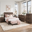 Queen Size Bedroom Set- White Finish- 5-Piece Set with Bed and Two Nightstands