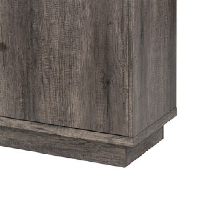Ambi Electric Fireplace TV Stand Cabinet- Heater- 2 Door- 70 Inch Wood Gray