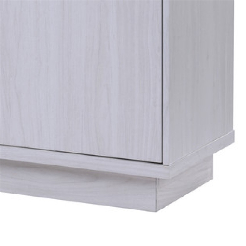 Ambi TV Stand Cabinet with Electric Heating Fireplace- 70 Inch Walnut White