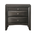 Queen Size Bedroom Set-Gray-Storage Bed with Drawers-2-Piece Set-Bed-Nightstand