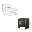 Queen Size Bedroom Set-Storage Bed with Drawers-3-Piece Set-Bed-Two Nightstand