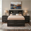 Queen Size Bedroom Set-Storage Bed with Drawers-3-Piece Set-Bed-Two Nightstand