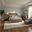 King Size Bedroom-Panel Design-5-Piece Set with Bed-2Nightstand-Dresser-Chest