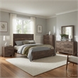 King Size Bedroom-Panel Design-5-Piece Set with Bed-2Nightstand-Dresser-Chest