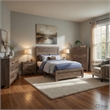 King Size Bedroom Set-Panel Design-5-Piece Set -Bed-2Nightstand-Dresser-Chest