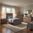 King Size Bedroom Set-Panel Design-5-Piece Set -Bed-2Nightstand-Dresser-Chest