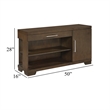 Duny Sofa Console Table- 50 Inch- 1 Drawer with 1 Cabinet- Espresso Brown