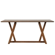 Namie Counter Height Dining Table- Brown Rectangular 78 Inch Wood Top