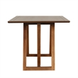 Namie Counter Height Dining Table- Brown Rectangular 78 Inch Wood Top