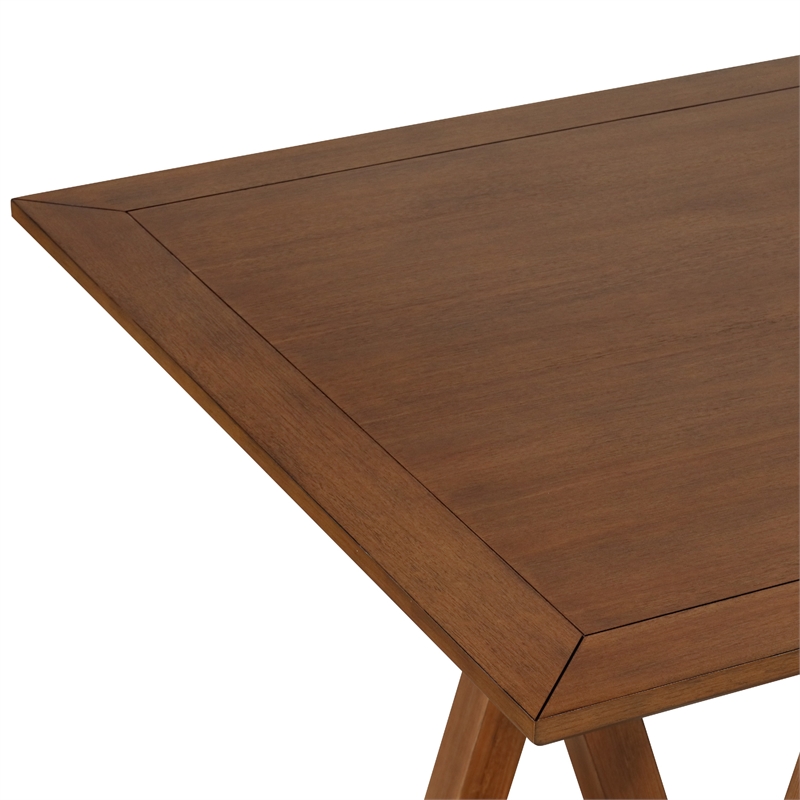 Namie Counter Height Dining Table- Brown Rectangular 78 Inch Wood Top