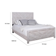 Bisca King Bed with Chevron Patterned Design- Driftwood Gray Finish