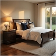 Queen Size Bedroom Set- Gray Finish-2-Piece Set with Bed and Matching Nightstand