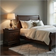 Queen Size Bedroom Set- Gray Finish-2-Piece Set with Bed and Matching Nightstand