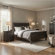 Queen Size Bedroom Set- Gray Finish- 3-Piece Set with Bed and Two Nightstands