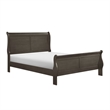 Full Size Bedroom Set- Gray Finish- 2-Piece Set with Bed and Nightstand