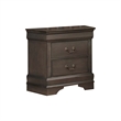 Full Size Bedroom Set- Gray Finish- 2-Piece Set with Bed and Nightstand