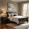 Full Size Bedroom Set- Gray Finish- 2-Piece Set with Bed and Nightstand