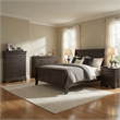 Queen Size Bedroom Set-Panel Headboard-5-Piece Set-Bed-2Nightstand-Dresser-Chest