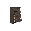 Full Size Bedroom Set- Gray-5-Piece Set-Bed-Dresser-Mirror-Chest-Nightstand
