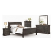 Full Size Bedroom Set- Gray-5-Piece Set-Bed-Dresser-Mirror-Chest-Nightstand