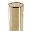 Kylie Decorative Vase with White Marble Base- Aluminum- Gold Glass 19 Inch