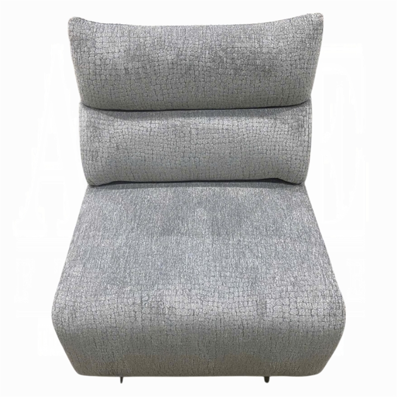 Falo Modular Power Motion Recliner Armless Chair- Light Gray Chenille
