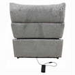 Falo Modular Power Motion Recliner Armless Chair- Light Gray Chenille