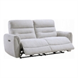 Tres Power Motion Recliner Sofa with USB Port- 2 Seater- Gray Chenille