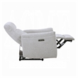 Tres Power Motion Recliner Chair with USB Port- Foam Fill Gray Chenille