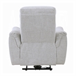 Tres Power Motion Recliner Chair with USB Port- Foam Fill Gray Chenille