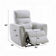 Tres Power Motion Recliner Chair with USB Port- Foam Fill Gray Chenille