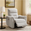 Tres Power Motion Recliner Chair with USB Port- Foam Fill Gray Chenille
