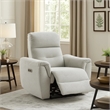 Tres Power Motion Recliner Chair with USB Port- Foam Fill Gray Chenille