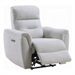Tres Power Motion Recliner Chair with USB Port- Foam Fill Gray Chenille