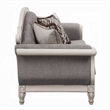 Fil Classic Sofa with 4 Pillow- Button Tufting- Antique White Trim 88 Inch