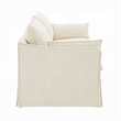 Seya Modern Sofa with 2 Pillow- Beige Linen Plush Cushions- 82 Inch