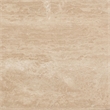Pery Coffee Table- 51 Inch Beige Travertine Stone Top- Walnut Brown