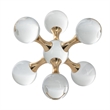 Tammy Science Atom Accent with 6 Glass Spheres- Gold Iron Stems- 7 Inch