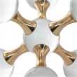 Tammy Science Atom Accent with 6 Glass Spheres- Gold Iron Stems- 7 Inch