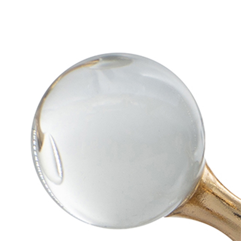 Tammy Science Atom Accent with 6 Glass Spheres- Gold Iron Stems- 7 Inch
