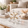 Tammy Science Atom Accent with 6 Glass Spheres- Gold Iron Stems- 7 Inch