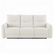 Lali Power Motion Recliner Sofa with USB Port- 3 Seater- Cream Chenille