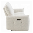 Lali Power Motion Recliner Sofa with USB Port- 3 Seater- Cream Chenille