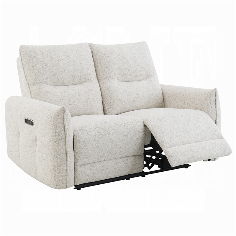 Lali Power Motion Recliner Loveseat with USB- Zero Gravity- Cream Chenille