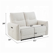 Lali Power Motion Recliner Loveseat with USB- Zero Gravity- Cream Chenille